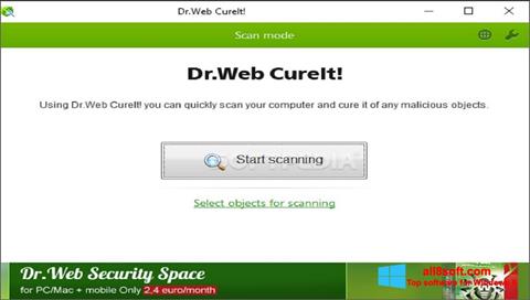 Screenshot Dr.Web CureIt for Windows 8