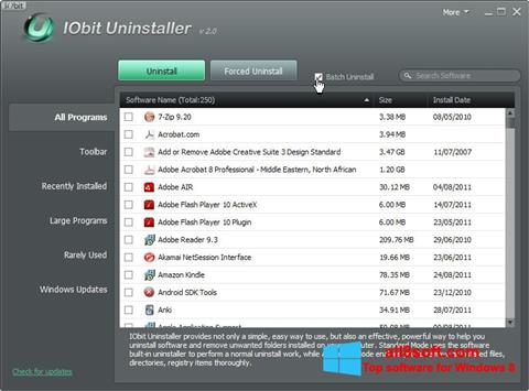 Screenshot IObit Uninstaller for Windows 8