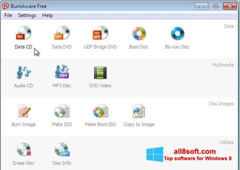 Screenshot BurnAware Free for Windows 8