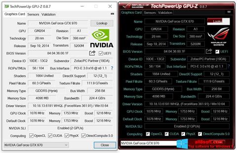 Screenshot GPU-Z for Windows 8