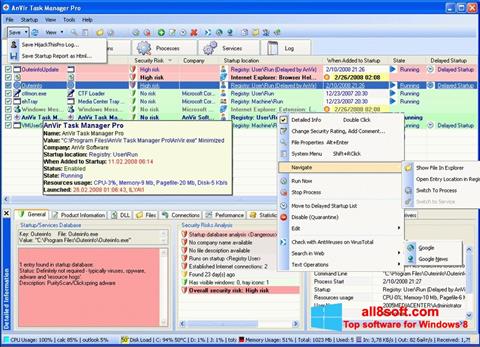 Screenshot AnVir Task Manager for Windows 8