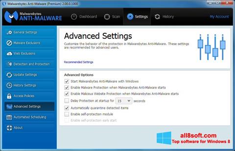 Screenshot Malwarebytes Anti-Malware for Windows 8