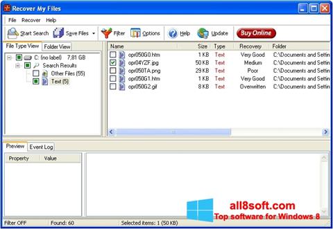 Screenshot Recover My Files for Windows 8