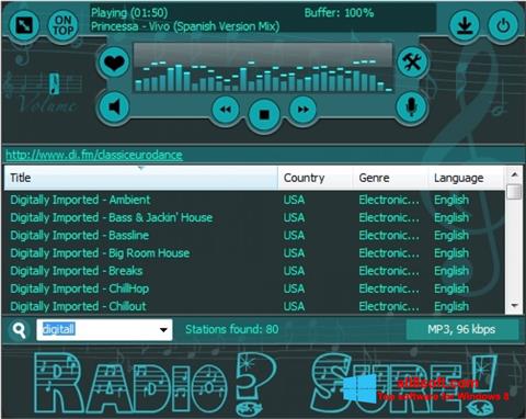 Screenshot RadioSure for Windows 8