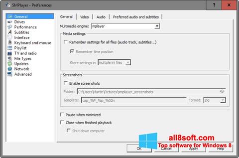 Screenshot SMPlayer for Windows 8