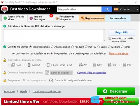 Screenshot Fast Video Downloader for Windows 8