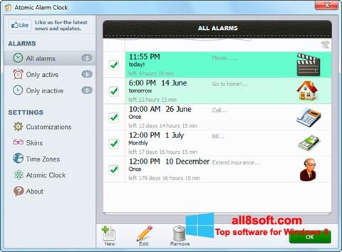 Screenshot Atomic Alarm Clock for Windows 8