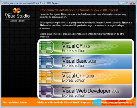 Screenshot Microsoft Visual Studio Express for Windows 8