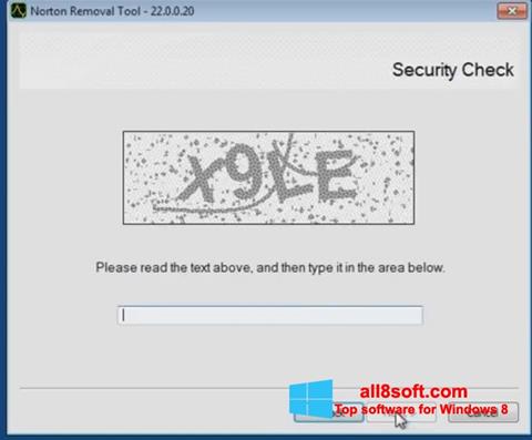Screenshot Norton Removal Tool for Windows 8