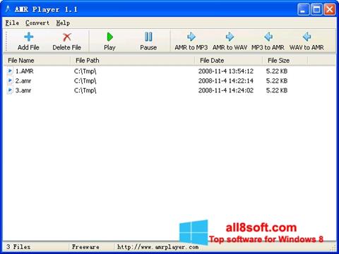 Screenshot AMR Player for Windows 8