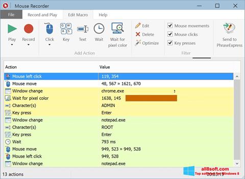 Screenshot Mouse Recorder for Windows 8