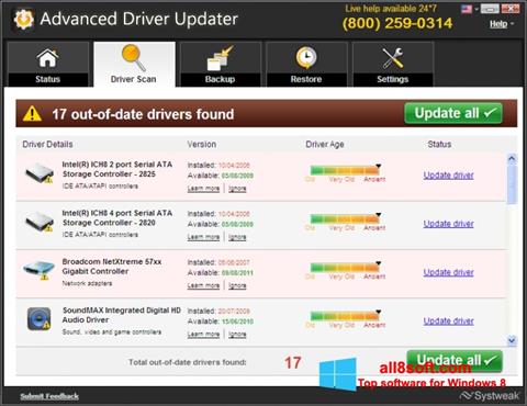 Screenshot Advanced Driver Updater for Windows 8