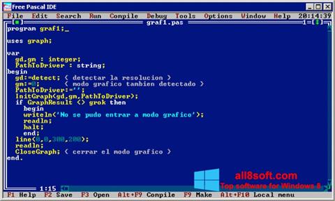 Screenshot Free Pascal for Windows 8