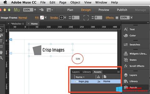 Screenshot Adobe Muse for Windows 8