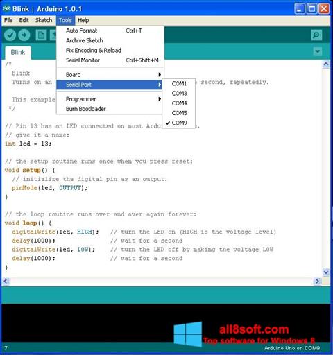 Screenshot Arduino for Windows 8