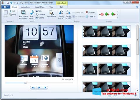 Screenshot Windows Live Movie Maker for Windows 8