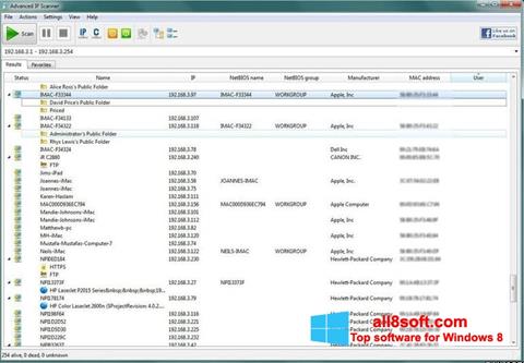 Screenshot Advanced IP Scanner for Windows 8