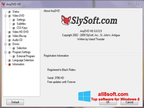 Screenshot AnyDVD for Windows 8