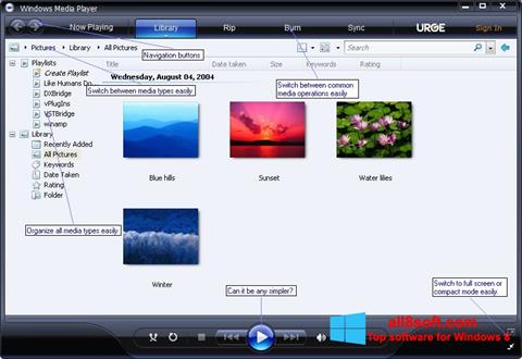 Screenshot Media Player for Windows 8