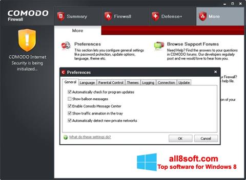 Screenshot Comodo Firewall for Windows 8