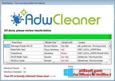 Screenshot AdwCleaner for Windows 8