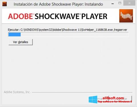 Screenshot Adobe Shockwave Player for Windows 8