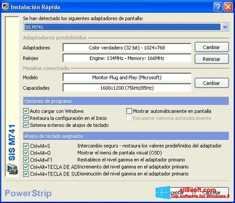 Screenshot PowerStrip for Windows 8