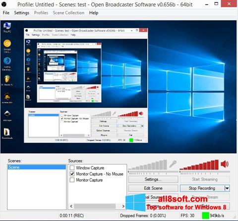 Screenshot Open Broadcaster Software for Windows 8