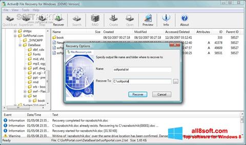 Screenshot Active File Recovery for Windows 8