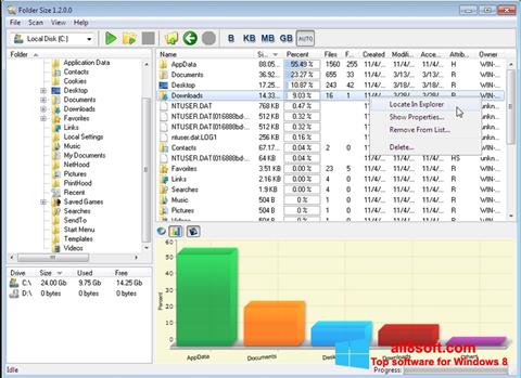 Screenshot Folder Size for Windows 8