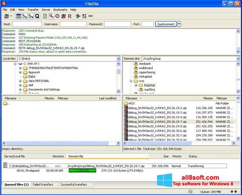 filezilla ftp windows 8