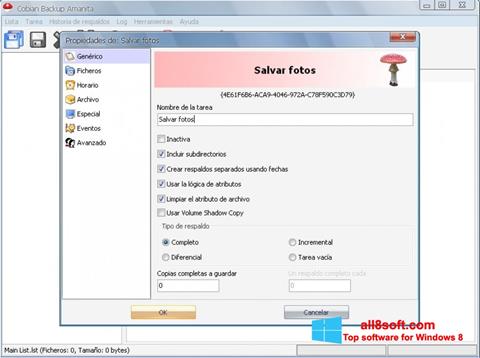 Screenshot Cobian Backup for Windows 8