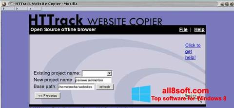 Screenshot HTTrack Website Copier for Windows 8