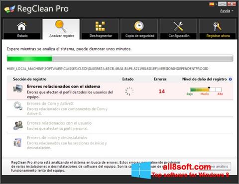 Screenshot RegClean Pro for Windows 8