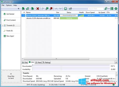 Screenshot BitTorrent for Windows 8