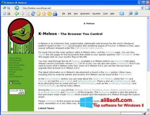 Screenshot K-Meleon for Windows 8