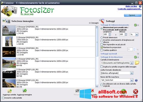 Screenshot Fotosizer for Windows 8