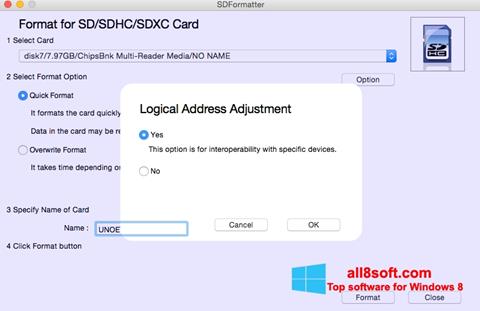 Screenshot SDFormatter for Windows 8