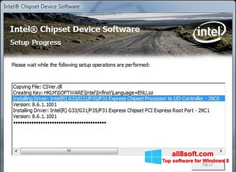 Screenshot Intel Chipset Device Software for Windows 8