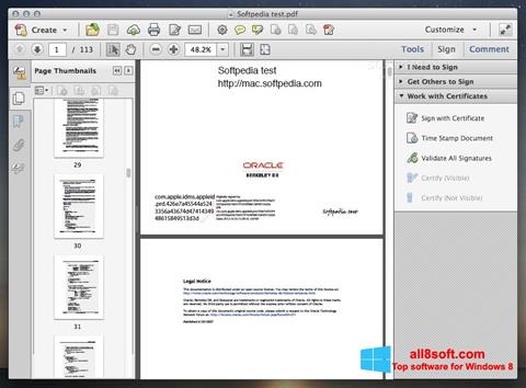 Screenshot Adobe Acrobat for Windows 8