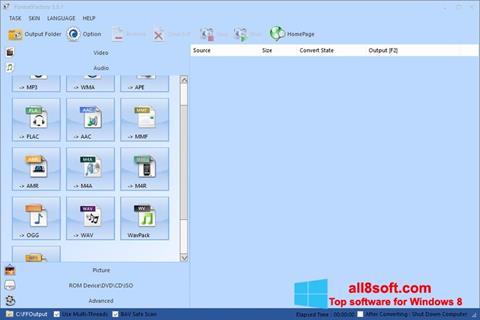 Screenshot Format Factory for Windows 8