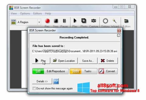 Screenshot BSR Screen Recorder for Windows 8