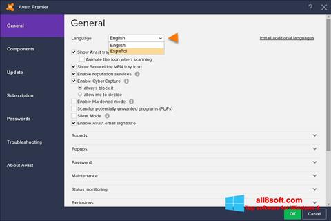 Screenshot Avast for Windows 8