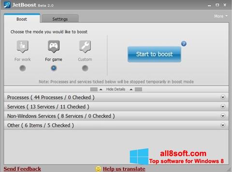 Screenshot JetBoost for Windows 8
