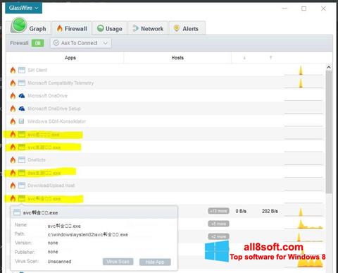 Screenshot GlassWire for Windows 8