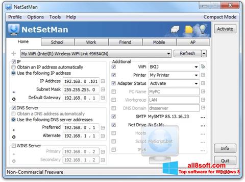 Screenshot NetSetMan for Windows 8
