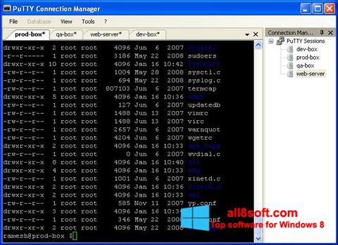 Screenshot PuTTY Connection Manager for Windows 8
