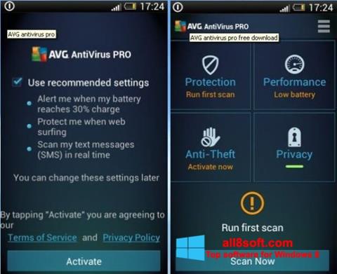 Screenshot AVG AntiVirus Pro for Windows 8