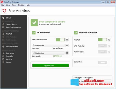 Screenshot Avira Free Antivirus for Windows 8