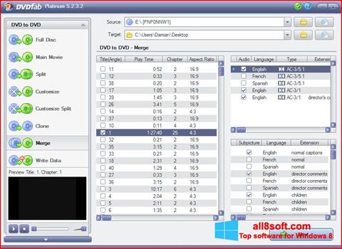 Screenshot DVDFab for Windows 8